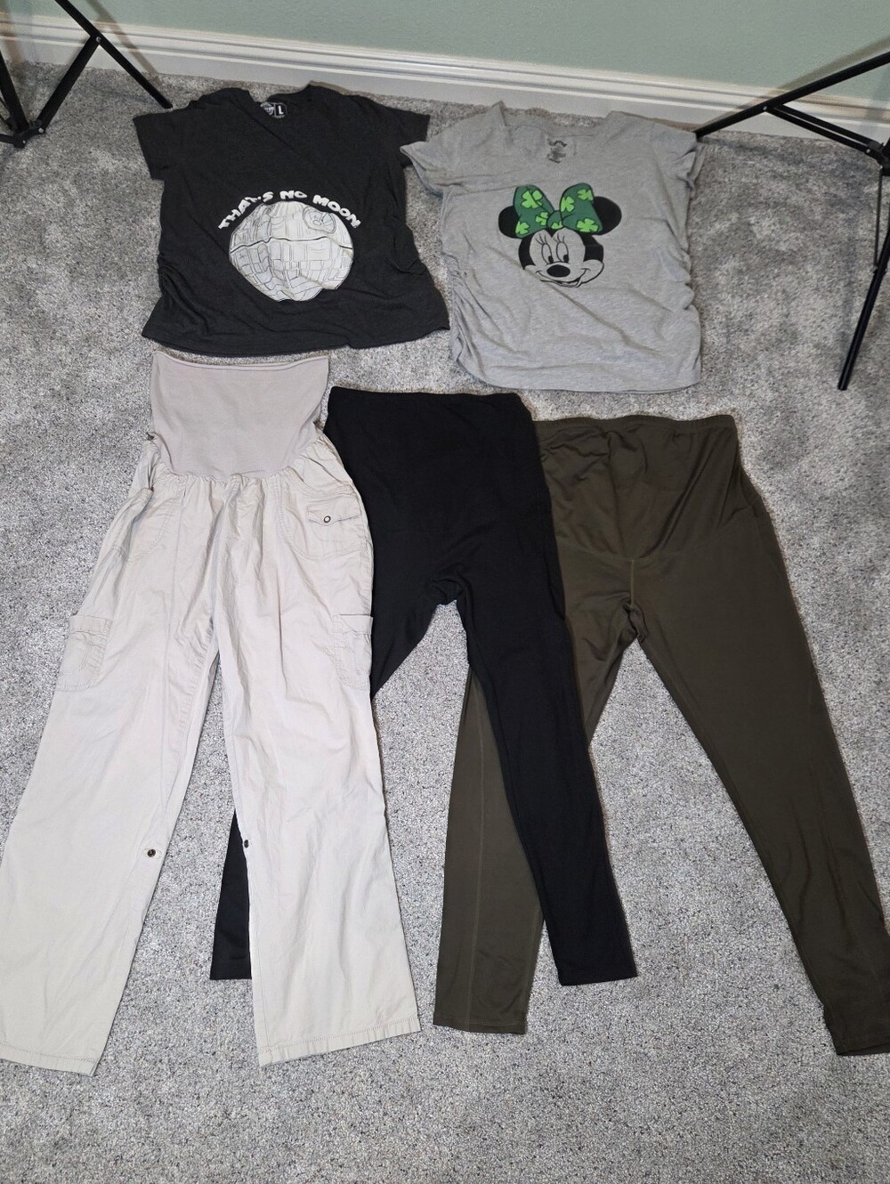 Materniry Clothing Bundle Lot Dresses Shirts Pants Womens Size L